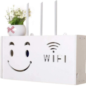 Suport de Perete pentru Router WiFi – Etajeră pentru Organizare Cabluri și Echipamente Wireless